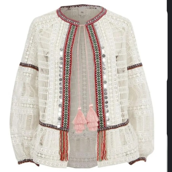 River Island Crochet Top Size Large - Picture 2 of 14